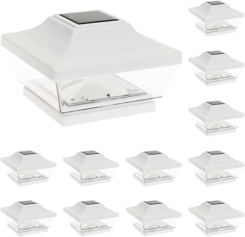 8 Pack Solar LED Post Cap Light with Post Adapter K276