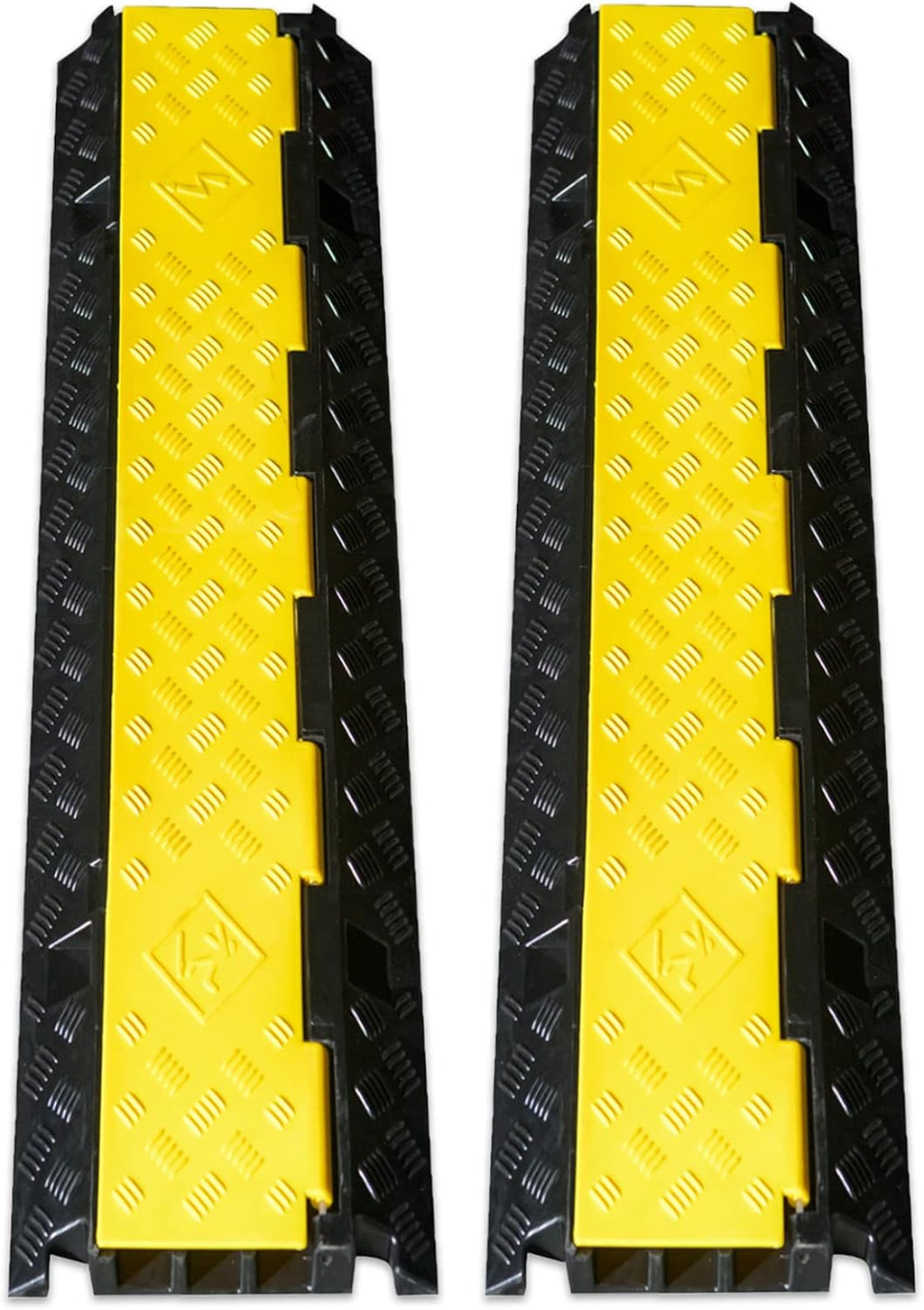 Cable Protector 2 Pack, 3 Channel PVC Rubber, 44000lbs Capacity Heavy Duty M8046