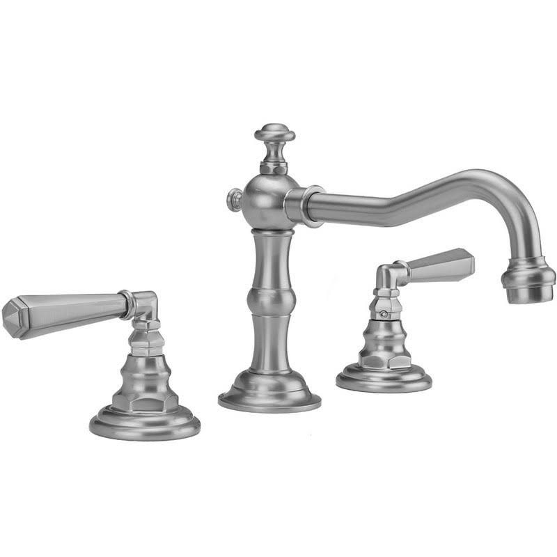 Black Widespread Hex Lever Handle Bathroom Sink Faucet Y485746