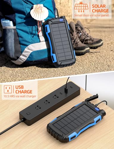 42800mAh Solar Power Bank with Flashlight (Orange) Y89972