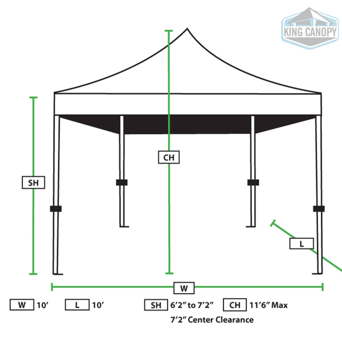 10 x 10 ft. White Frame Instant Pop Up Tent G95914