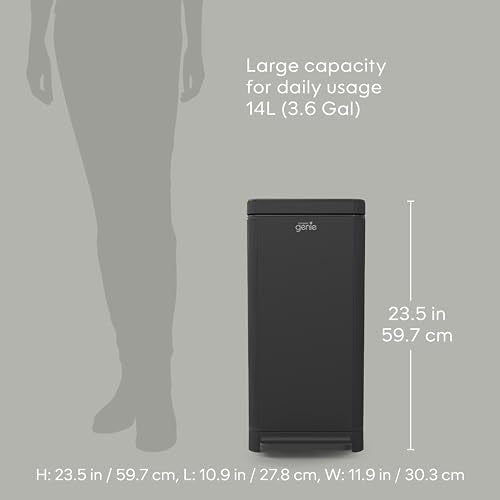 White Stainless-Steel Large Kitchen Compost Bin I162551