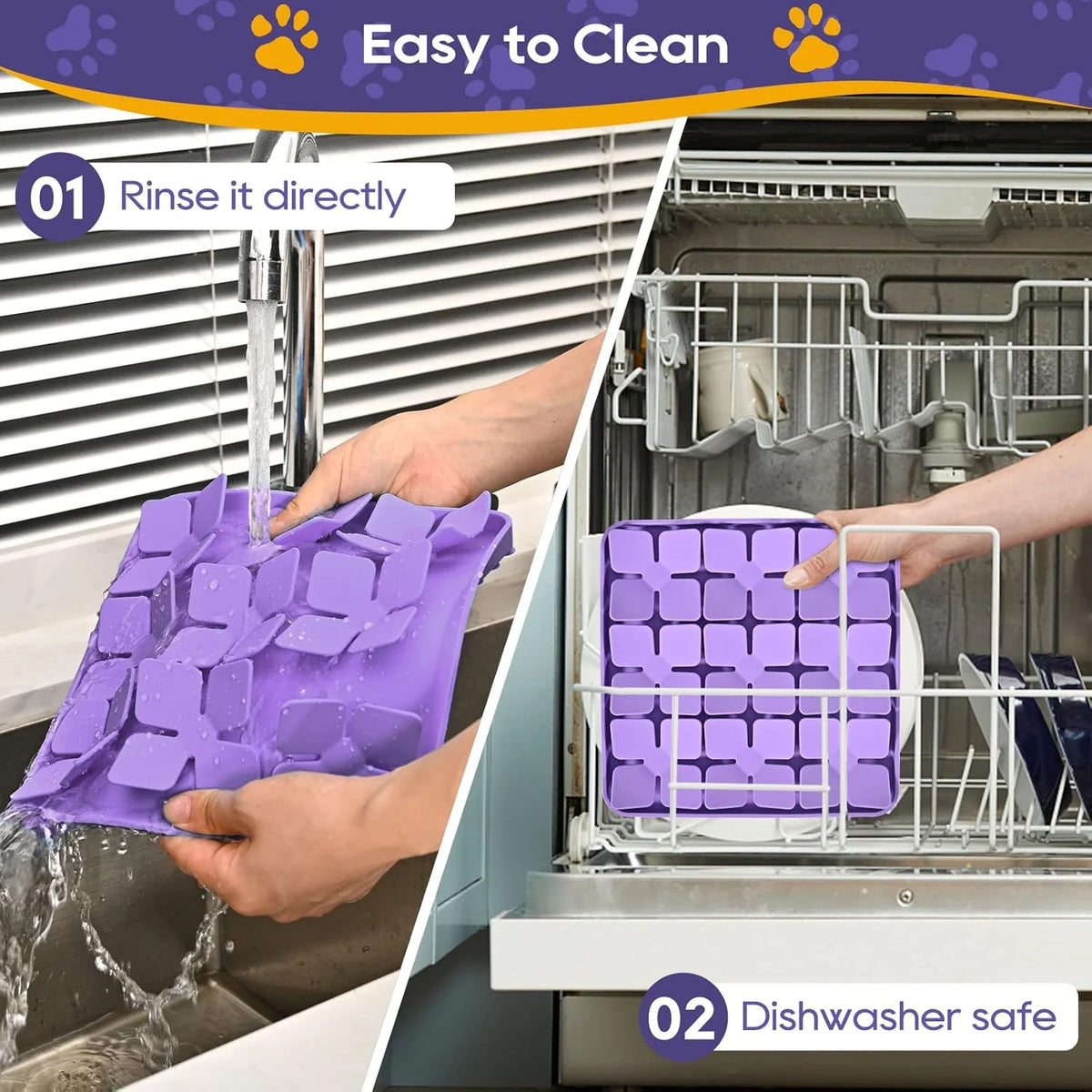 Purple Silicone Snuffle Mat for Dogs I7587
