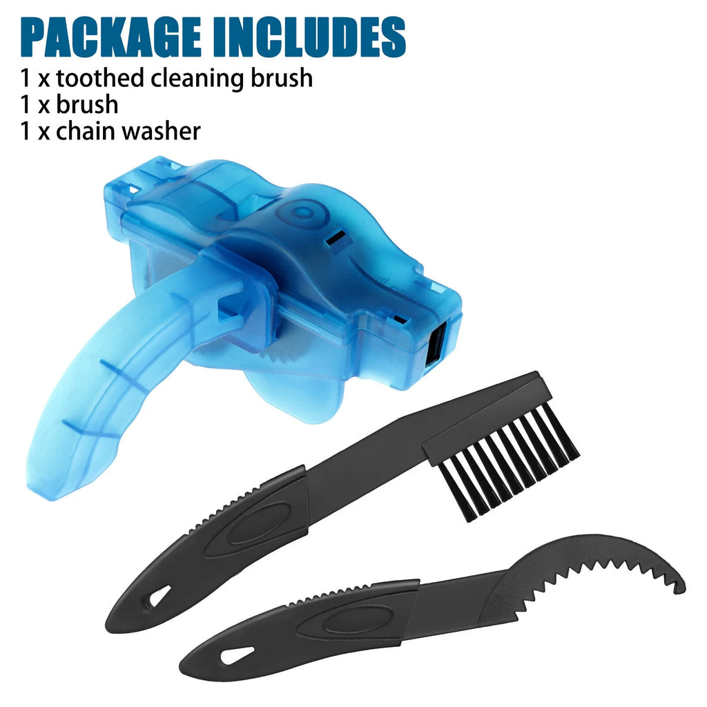 Bicycle Chain Cleaner Cleaning Brush Wheel Kit I801