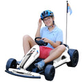 24V 10Ah Electric Go Kart with Drifting Function, 2WD Ride On Car, White G10220