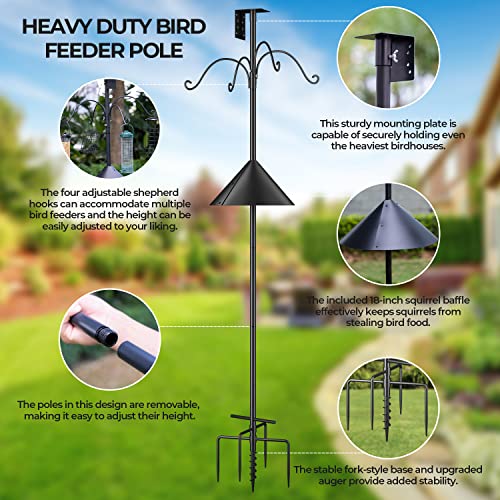 92 Inch Heavy Duty Bird Feeder Pole R2171