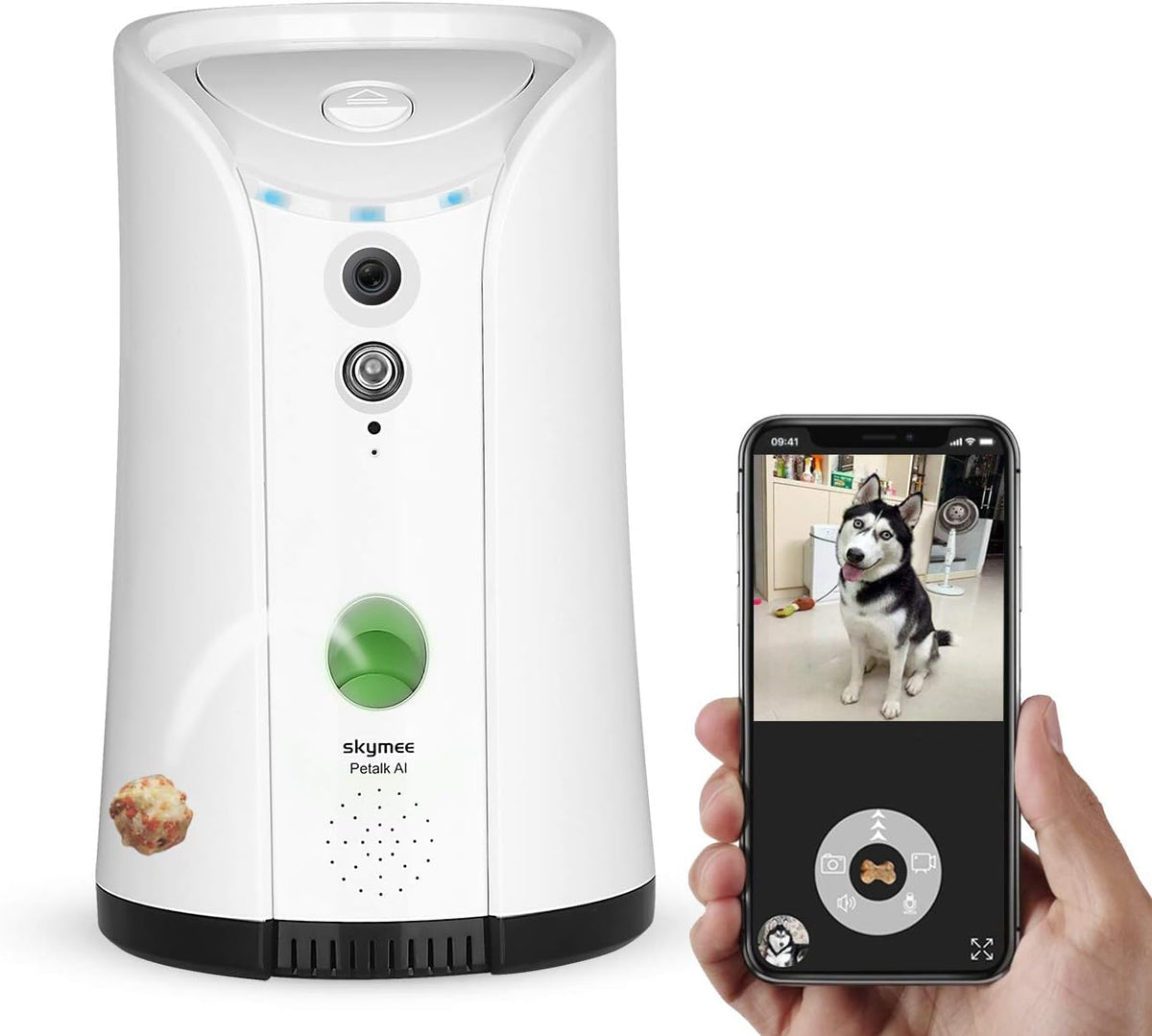 Dog Camera Treat Dispenser with Two-Way Audio and Night Vision V43221