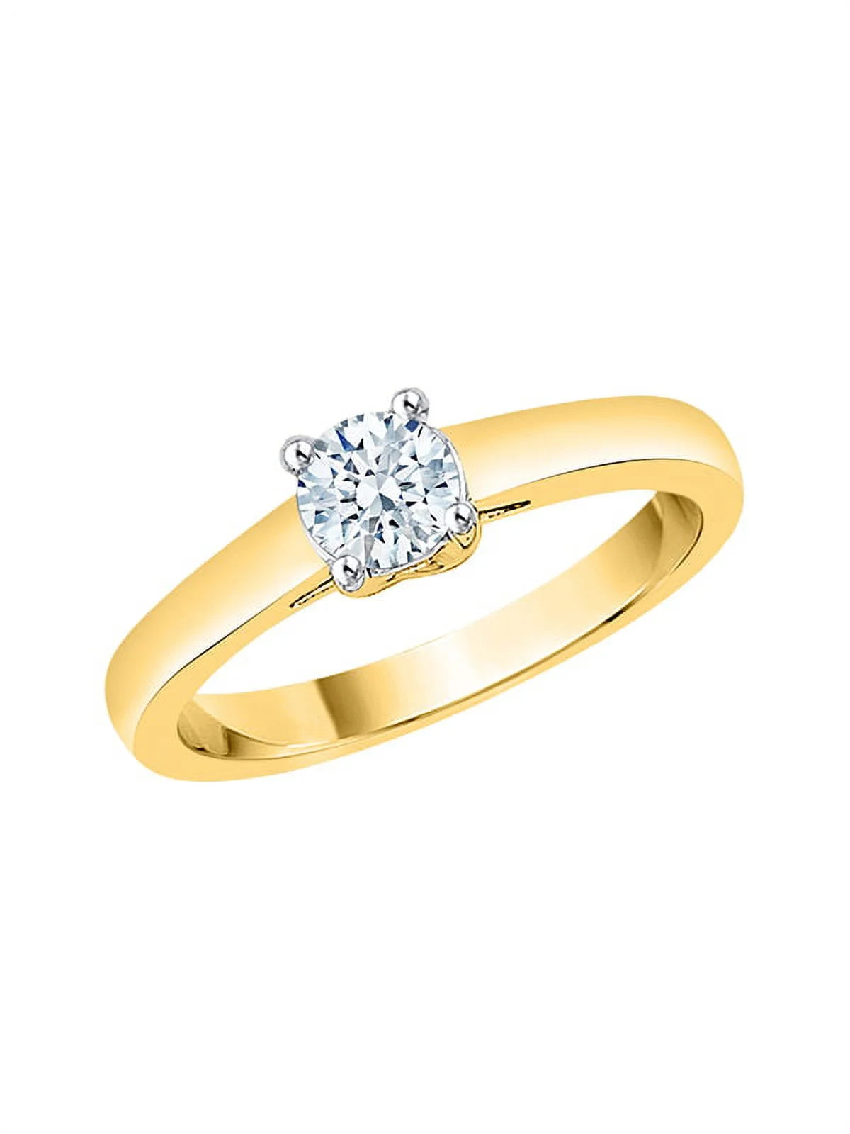 10K Gold Diamond Solitaire Engagement Ring U159