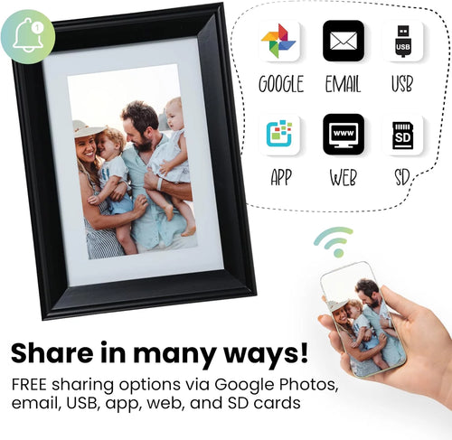 10in WiFi Digital Photo Frame with Battery 32GB Black G5952