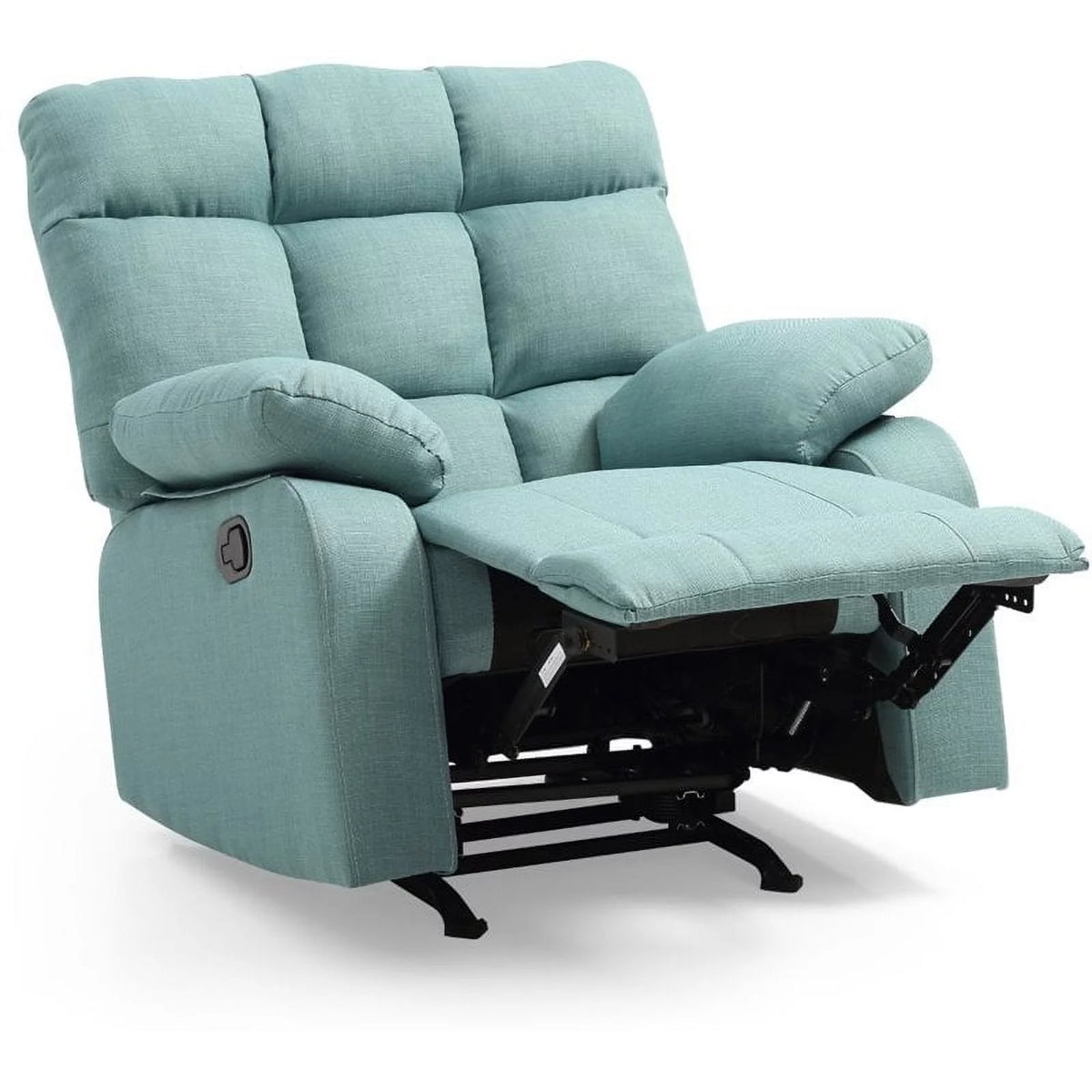 Teal Turquoise Fabric Rocker Recliner Z918488
