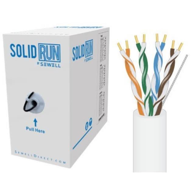 SolidRun by Cat5e Bulk Cable 250-Feet White A429