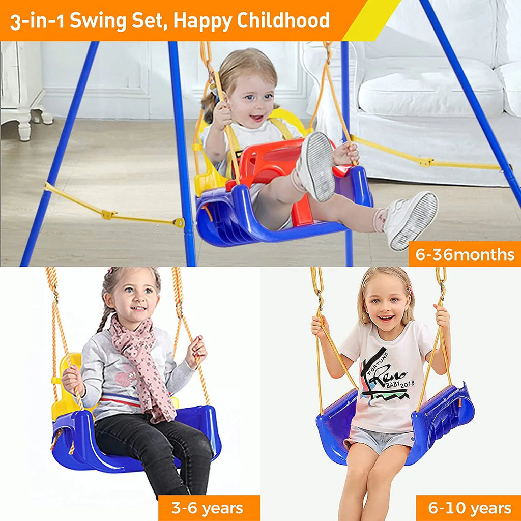 3 in 1 Toddler Swing Set with 4 Sandbags W2845