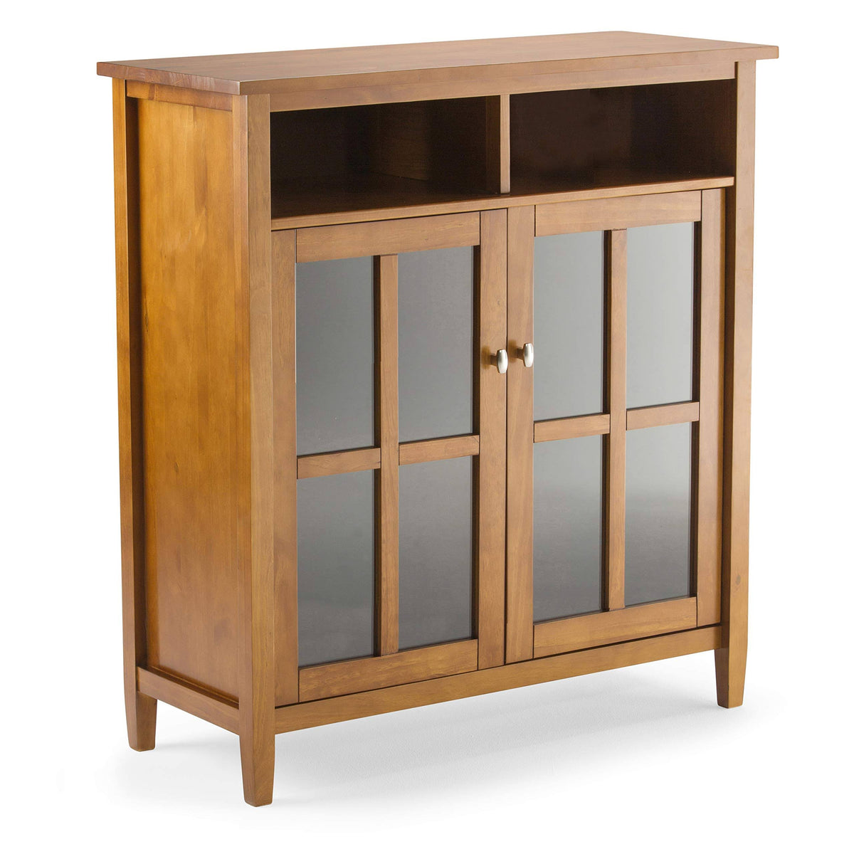 Light Golden Brown Solid Wood Media Cabinet B298