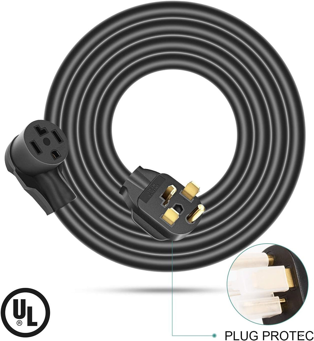 Dryer Extension Cord 4 Prong, 30 Amp, 10 Feet, Pack of 2 C55908