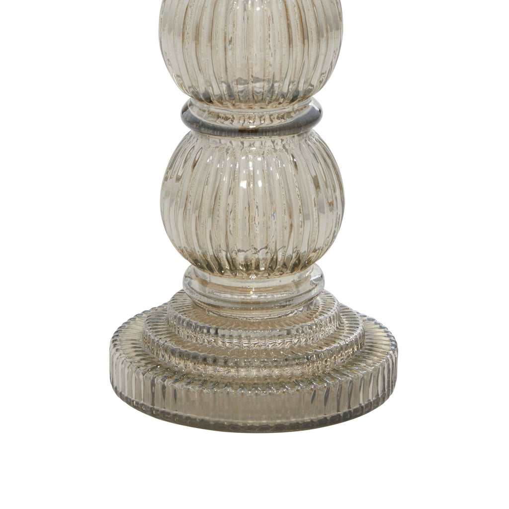 Clear Glass Traditional Candle Holder Set of 3 S388