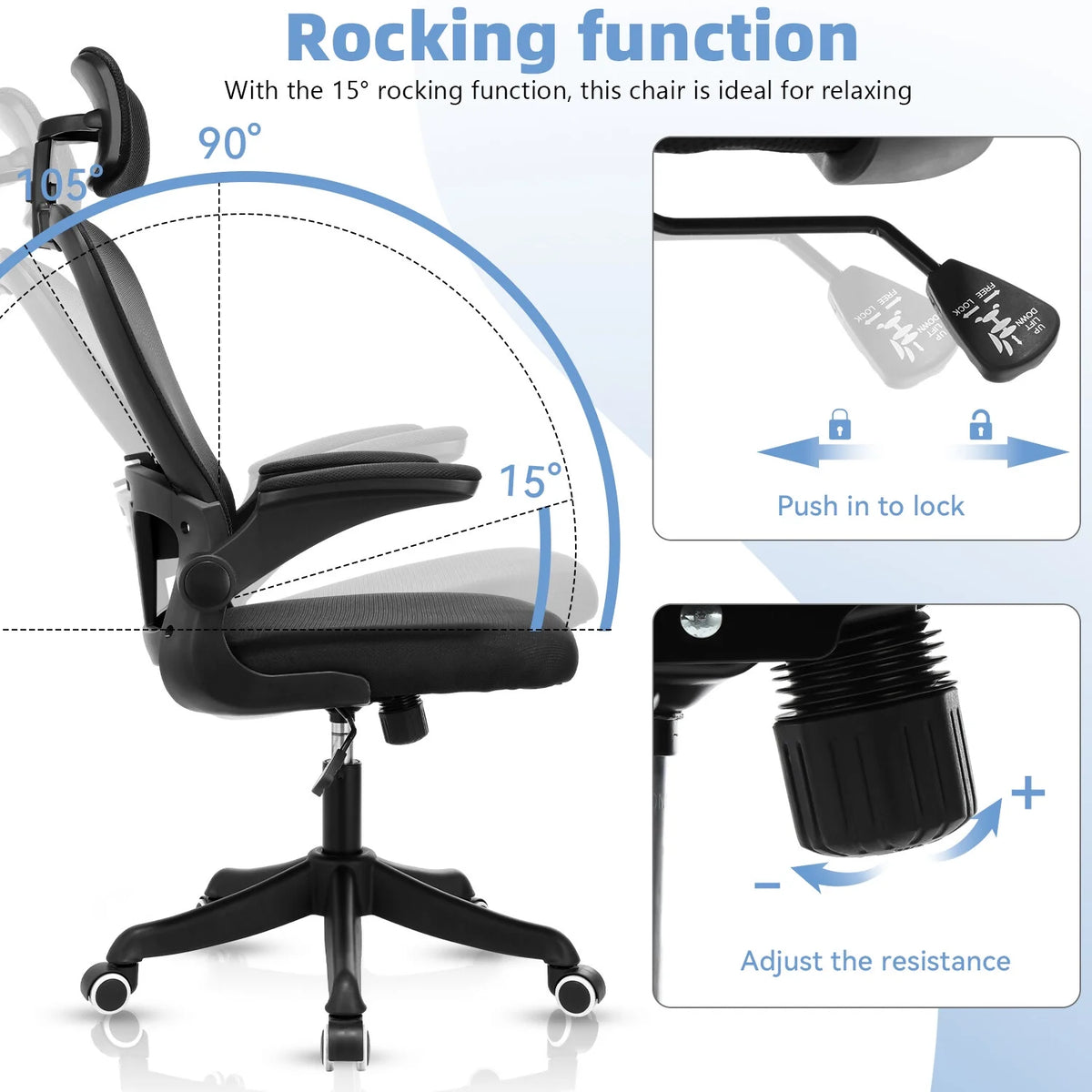 Black Mesh Ergonomic High Back Office Chair K269458
