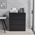 Black 3-Drawer Vertical Filing Cabinet J1267
