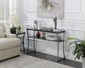 Console Table, Espresso / Slate Gray Frame J285758