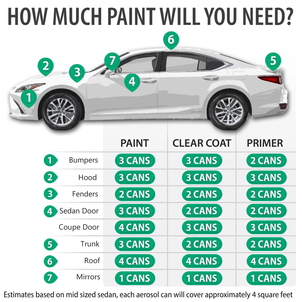 Aerosol Spray Touch Up Paint 2K Clearcoat Primer and Prep Kit S4884