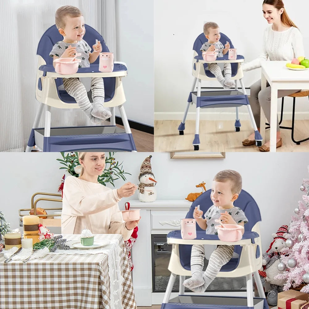 4-in-1 Baby High Chair Blue D519719