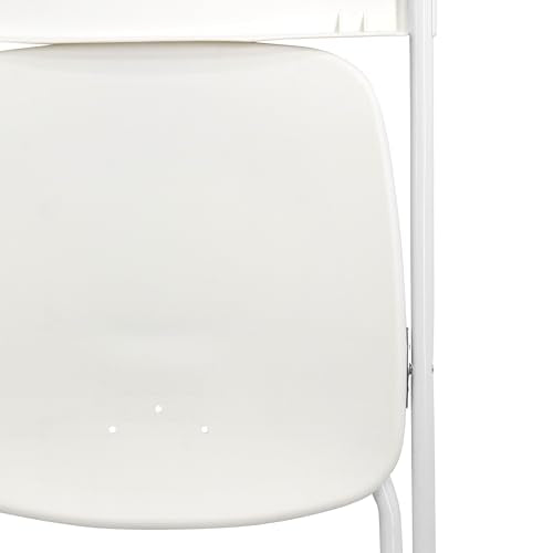 4 Piece White Plastic Folding Chairs W73062