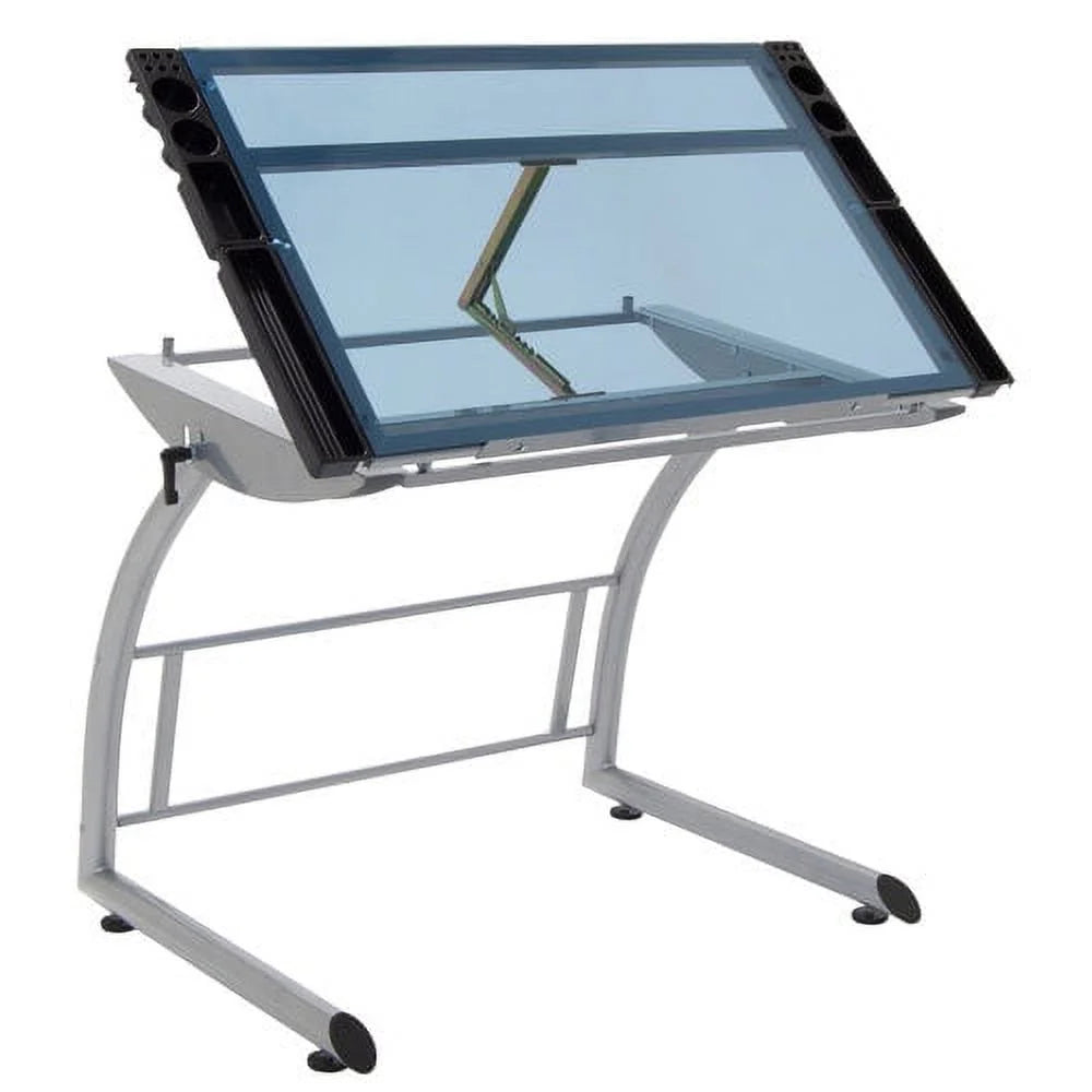 Adjustable Glass Top Crafting Table K7594