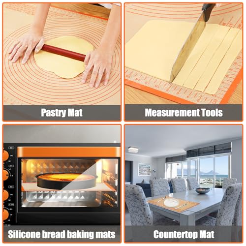 Non-slip Silicone Extra Large Baking Mat with Measurement H808021