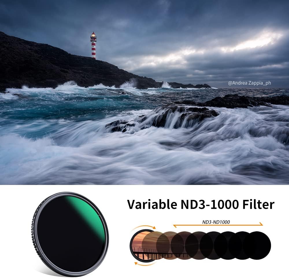 62mm Variable ND3-ND1000 Neutral Density Lens Filter with Multi-Layer Coatings Pack of 2 O3278