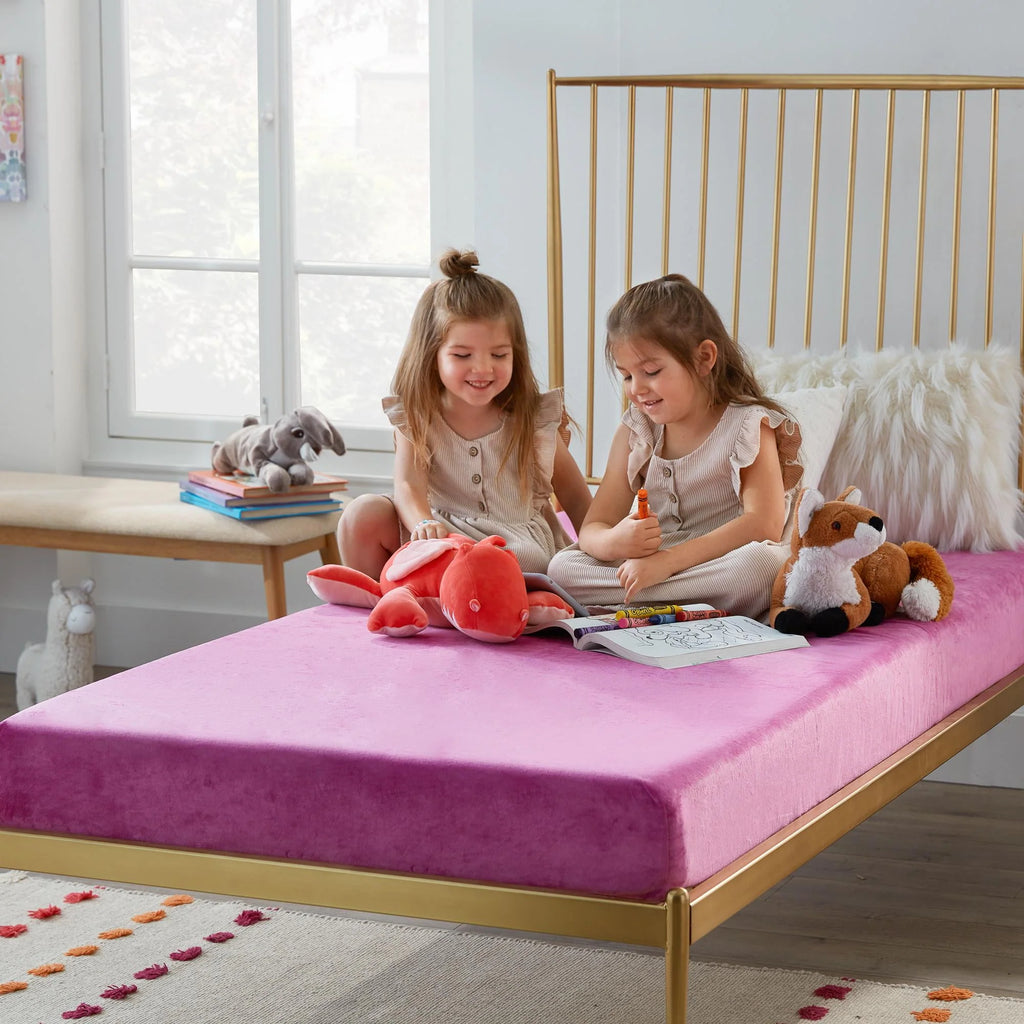 Blue Twin Gel Memory Foam Kids Mattress E764690