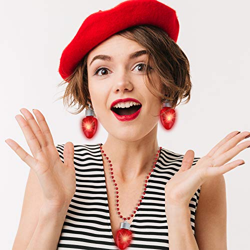 Light-up Bulb Earrings and Bulb Necklaces Z499177