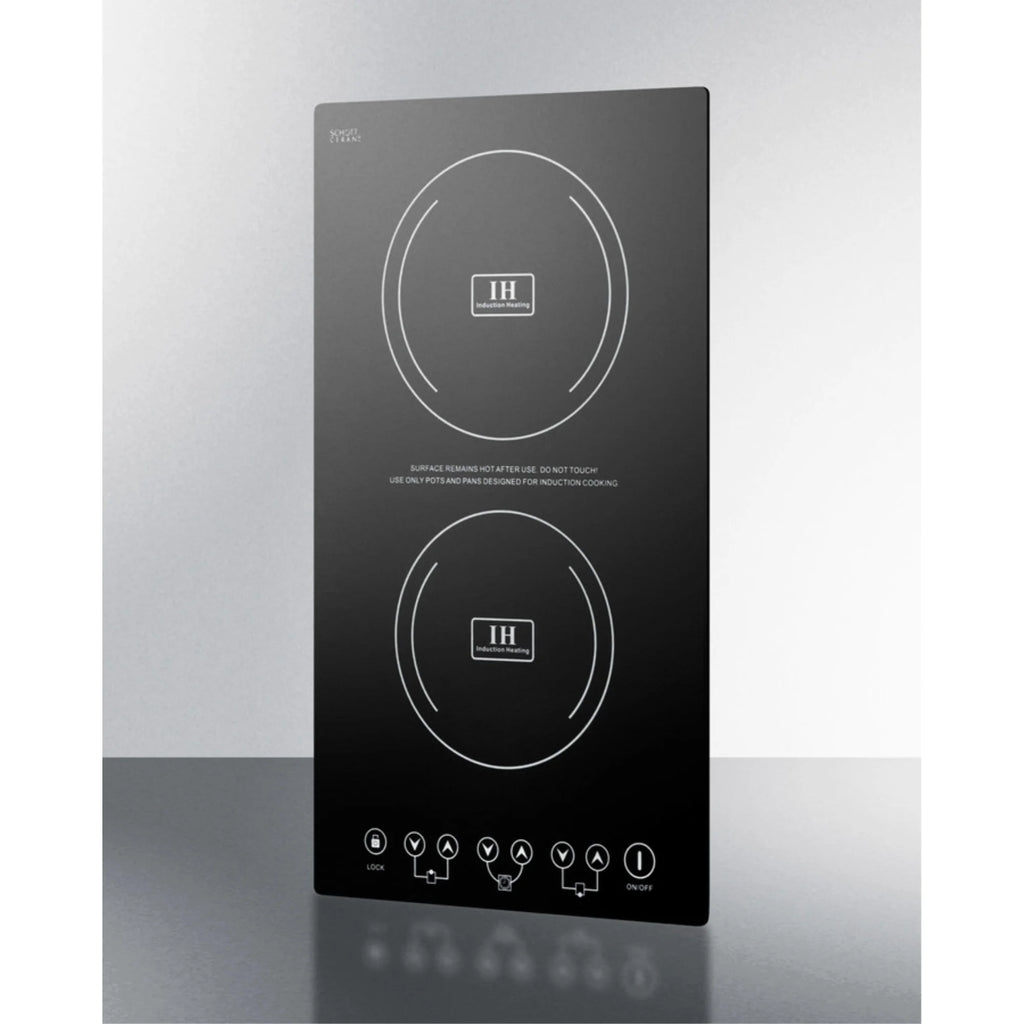 12" Wide 230V 2-Burner Induction Cooktop G130