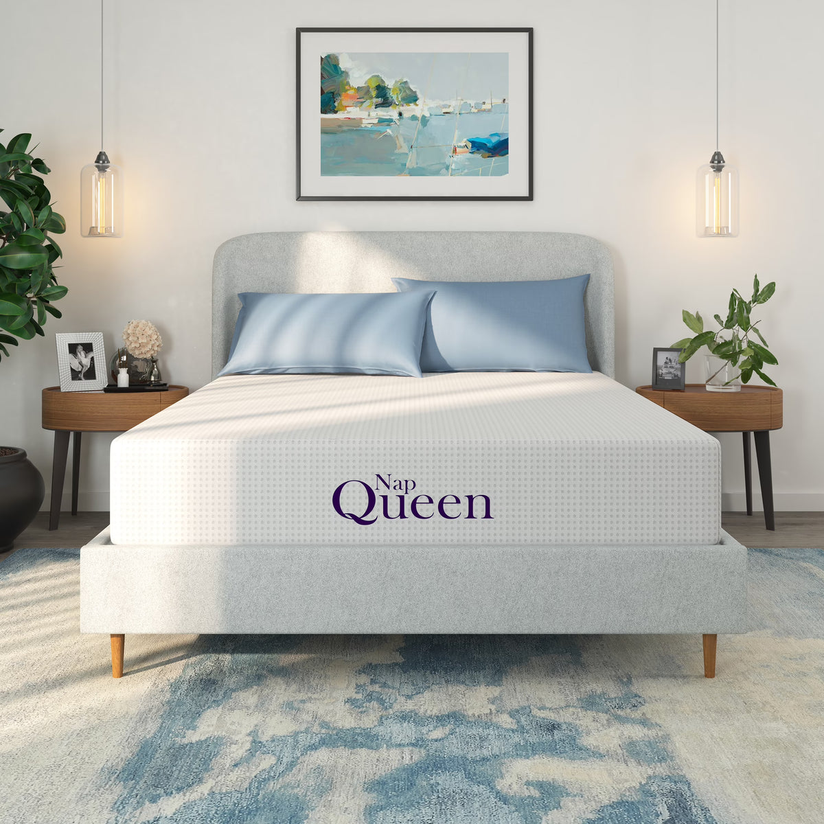 Charcoal Memory Foam Mattress, Full, with Antimicrobial Cover S83848