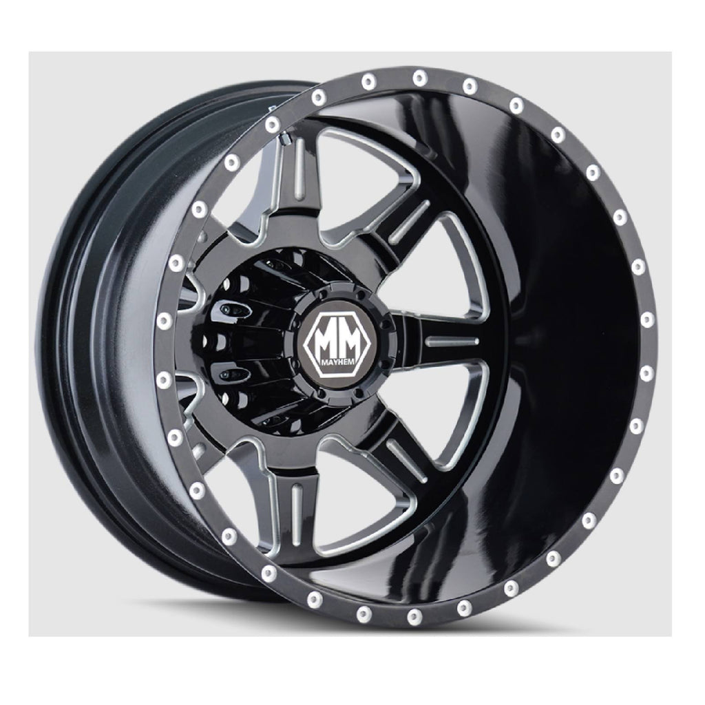 Black Milled Spokes 17x6.5 8x165.1 -140mm 130.18mm T933173