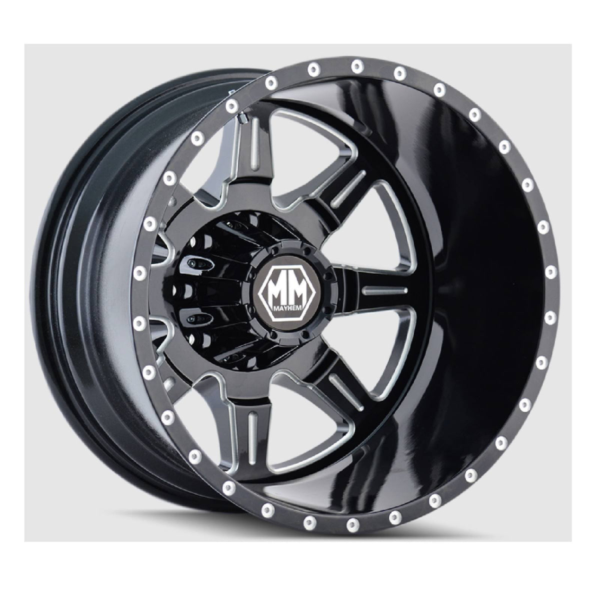 Black Milled Spokes 17x6.5 8x165.1 -140mm 130.18mm T933173