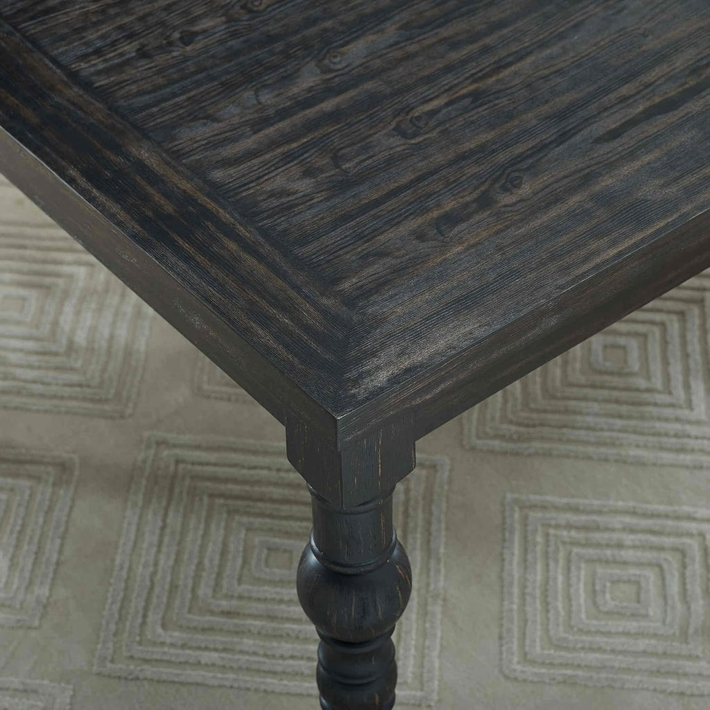 5-Piece Solid Wood Dining Table Set with 4 Upholstered Chairs Q834654