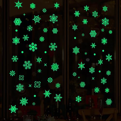 Glow in The Dark Snowflake Window Clings A92683
