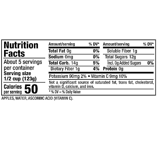 46 Oz Jar (Pack Of 8) No Sugar Added Applesauce K84695