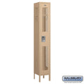 Vented Metal Locker, Single Tier, 6 Feet High, Tan U429