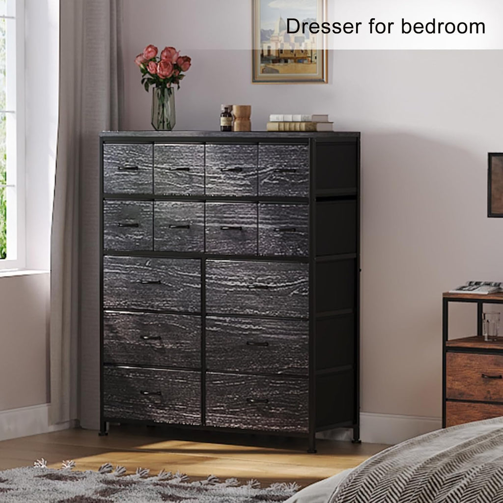 14 Drawer Tall Fabric Dresser G1744