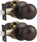 Oil Rubbed Bronze Privacy Door Knobs, 6 Pack A708299