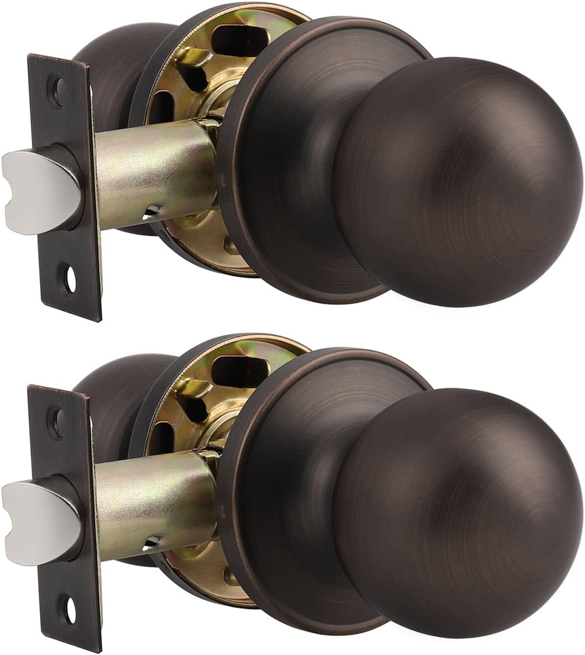 Oil Rubbed Bronze Privacy Door Knobs, 6 Pack A708299