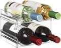 2 Tier Bar Cart with 9 Wine Bottle Racks D824430
