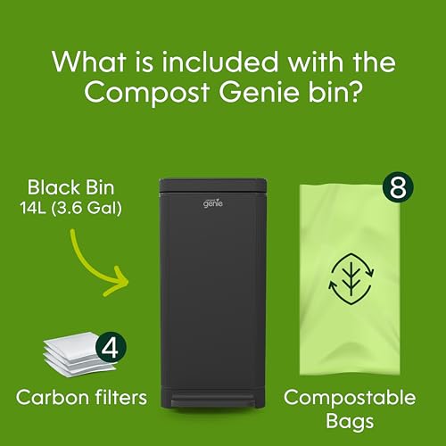 White Stainless-Steel Large Kitchen Compost Bin I162551