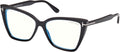 Shiny Black Eyeglasses with Blue Block Lenses N2072