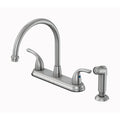 Brushed Nickel Two Handle Kitchen Faucet Side Spray C954