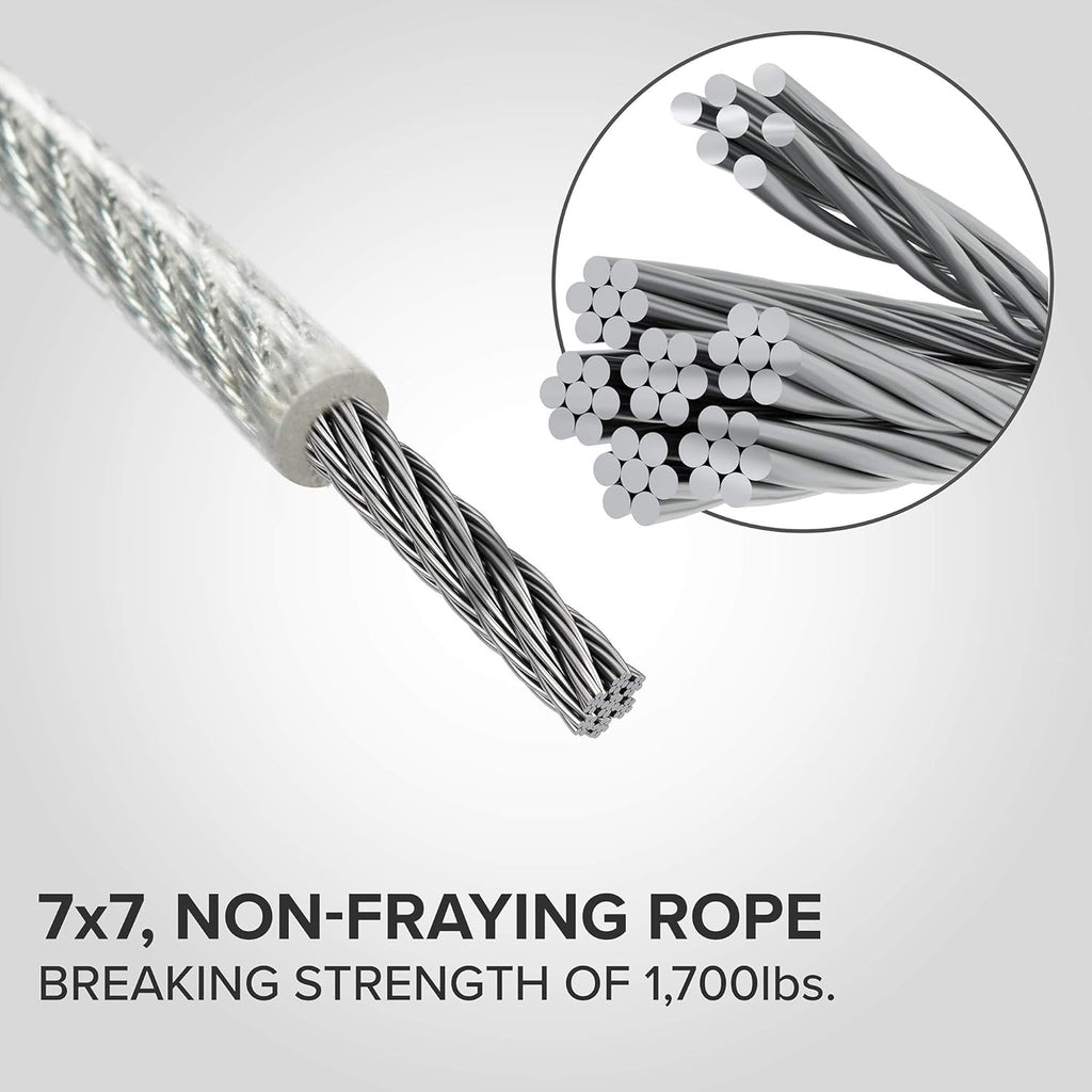 7x7 PVC Coated Galvanized Steel Aircraft Cable J1595