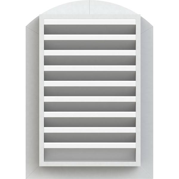 Arch Top PVC Gable Vent with Flat Trim Frame H695