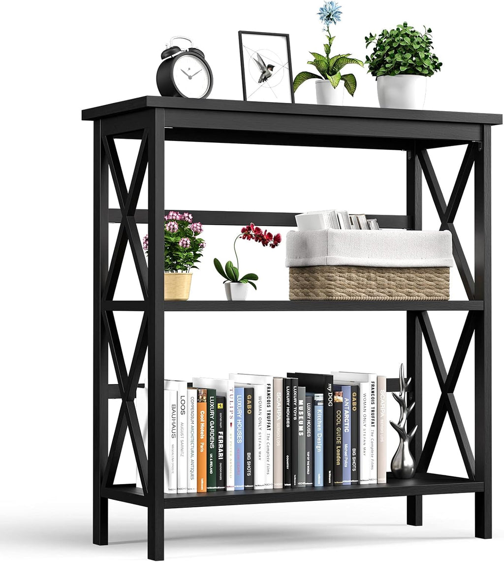 White 3-Tier Wooden Bookshelf N466