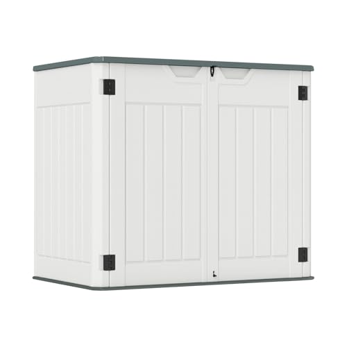 Light Grey HDPE Resin Outdoor Storage Shed A429