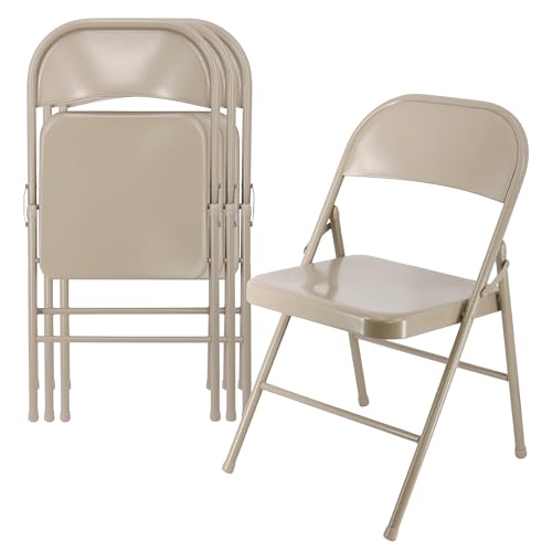 4 Piece White Plastic Folding Chairs W73062